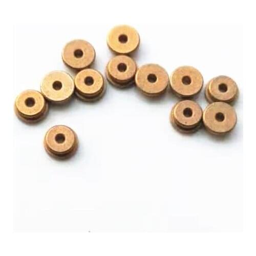 10pcs Flange Rib Oil Bearing Inner Diameter 1MM Outer Diameter 4/3.4mm Copper Sleeve Powder Metallurgy Shaft Sleeves