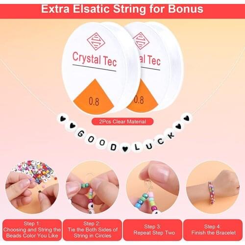 4000Pcs Craft Bead Set for Jewelry Making Necklaces Key Chains Arts Kids