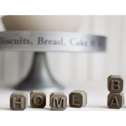 Alphabet Block Mold Aroma Gypsum Plaster Numbers Molds Letters Concrete Mold Concrete bear decoration mold