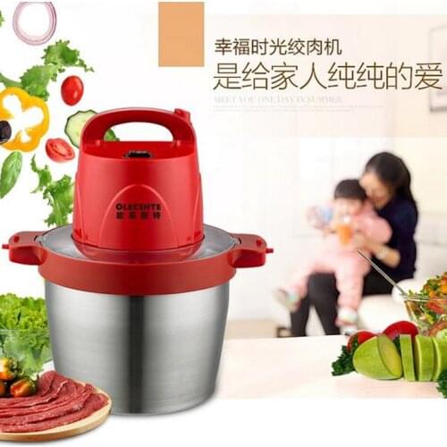 Household Meat Grinder Chopper Kitchen Mincer Meat Slicer Cutter Stainless Crushed Garlic Pepper Ginger Food Processor MM-808