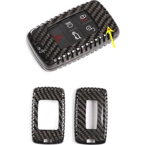 For Jaguar E-Pace Key Shell Protective Shell Real Carbon Fiber Round And Delicate Scratch-Resistant And Wear-Resistant Key Shell