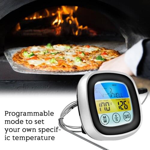 Electronic Digital Thermometer Touch Screen Stainless Waterproof Food Meat Barbecue BBQ Temperature Probe for Kitchen Cooking