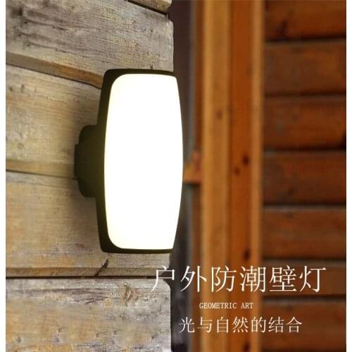 European simplified led door post exterior wall balcony home patio outdoor Wall lamp