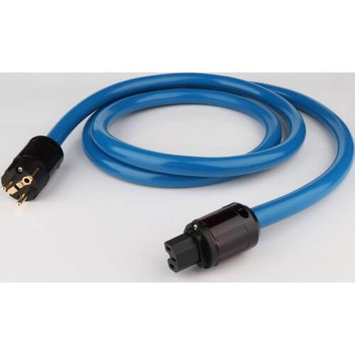 Hi-end audio Silver Plated EU AC power cable With P-079E gold plated EU version power plug hifi Schuko Power Cord Cable