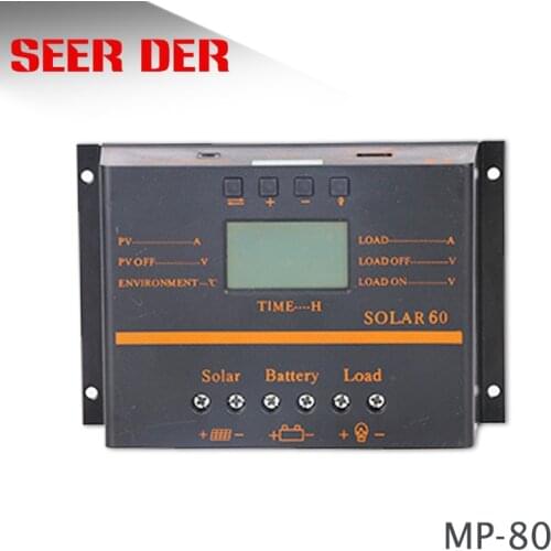 40A 50A 60A 80A Solar charge controller LCD display PV panel battery charger regulator 12V 24V USB PWM controller
