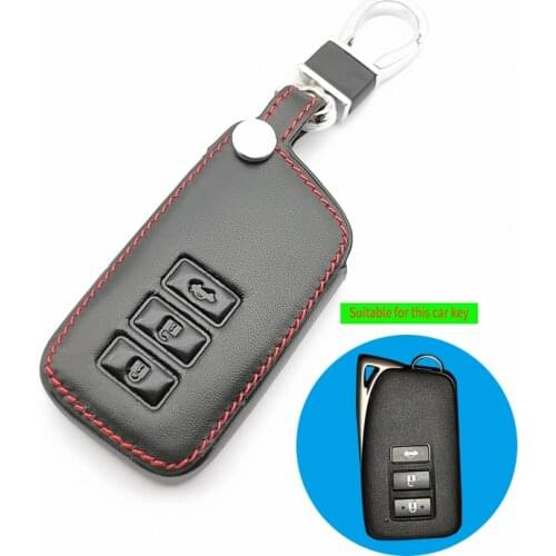 Leather Key Cover Case For Lexus NX GS RX IS ES GX LX RC 200 250 350 LS 450H 300H 3 Buttons Smart Auto Accessories