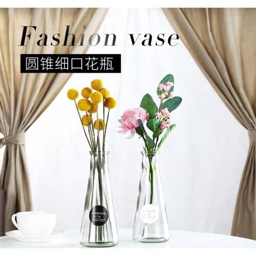 Small Mouth Hemp Rope glass hydroponic vase transparent flower flower arrangement creative simple living room Nordic Ornaments