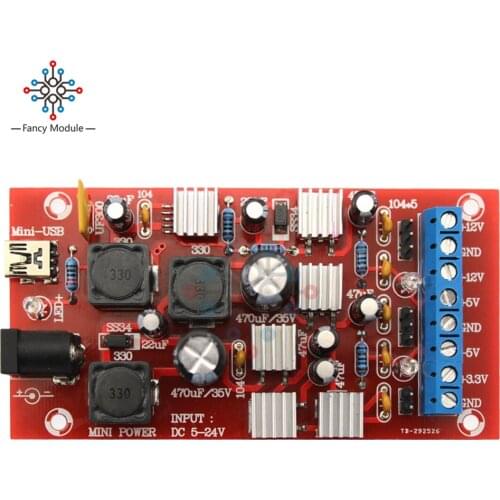 Diymore 5 -24V to ±12V ±5V 3.3V Mini USB Dual Power Supply Boost Single Turn Module Linear Regulator Power Supply DIY Kit