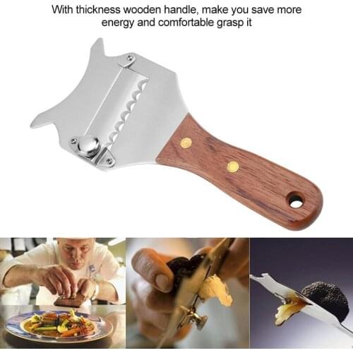 Truffle Slicer Stainless Steel Multi-purpose Cheese Chocolate Truffle Shaver Cutter Grater Wood Household Kitchen Baking Tools