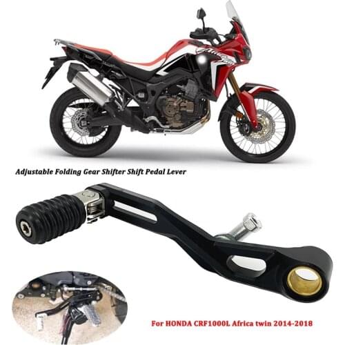 Motorcycle CNC Aluminum Adjustable Folding Gear Shifter Shift Pedal Lever fits For Honda CRF1000L Africa twin 2014 15 16 17 2018