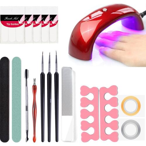 WiRinef Nail Gel Polish Kit Soak Off Manicure Tools Set Nail File Manicure Tool Set Beginner Nail Tool Sets