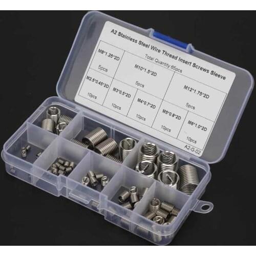 Kit stainless steel wire insert M2.5-M12 Coiled Wire Thread Insert Stainless Steel Thread Screws Sleeve Set