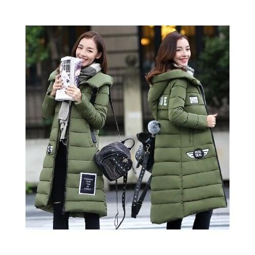New style women long wadded jacket coat thicken overcoat plus size long coat