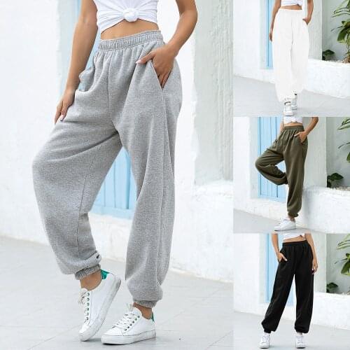 Autumn Sweatpants Women Baggy Pants Wide Leg Sport Pants Oversized Joggers Streetwear High Waisted Loose Hip Trousers