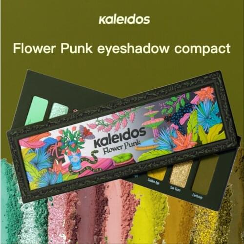 KALEIDOS Flower Punk 9-color Eyeshadow Palette Matte Pearl Glitter Polarized Light Fine powder Vibrant color Eyeshadow Palette