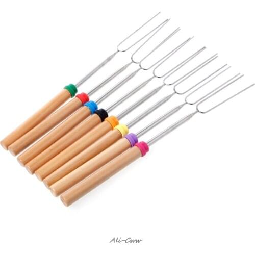 Stainless Steel BBQ Marshmallow Roasting Sticks Extending Roaster Telescoping
