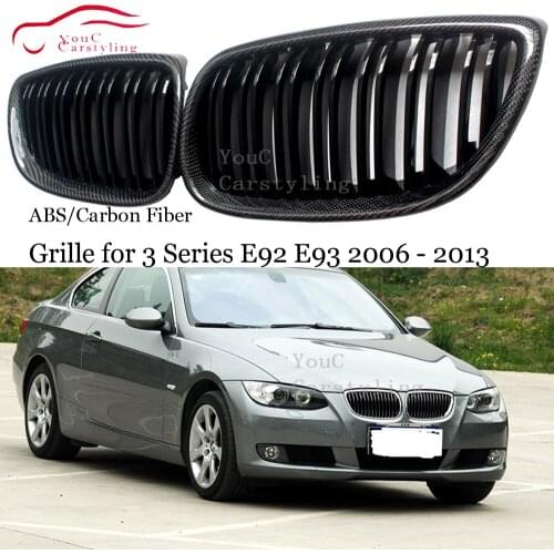 ABS Carbon Fiber Front Grille for BMW 3 Series E92 E93 E90 M3 E92 M3 E93 M3 2006 - 2013 Coupe Cabriolet 320i 325i Mesh Grills