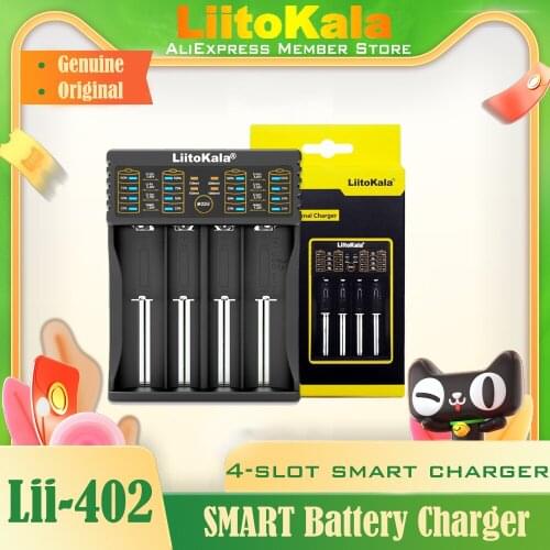 Genuine/Original Liitokala Lii-402 18650 battery Charger, Charging 18650 1.2V 3.7V 3.2V AA / AAA 26650 10440 16340 NiMH Lithium