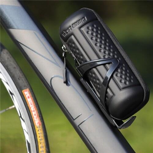 Portable Bicycle Repair Tools Box Bag With Kettle Bottle Rack Waterproof Hard Shell Cycling Repair Kits Case Bicycle Accessories