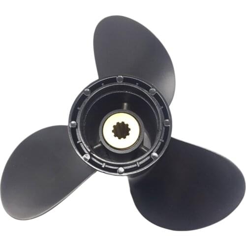 3 Blade Prop Propeller 9 1/4 x 10 for Evinrude Johnson 8-15HP For Suzuki Outboard Engine 8-15HP Black