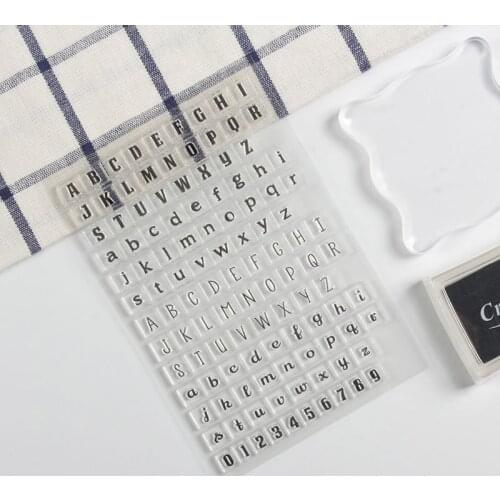 Transparent Silicone Stamp DIY Scrapbooking English Alphabet Series Clear Stamp Seal Photo Album Decor