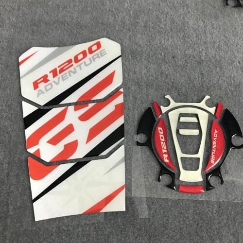 R1200GS 3D Fish Bone Tank Pad Applique Sticker Gas Cap Pad Filler Protector Decal for BMW R1200GS 2014 2015 2016 2017 2018