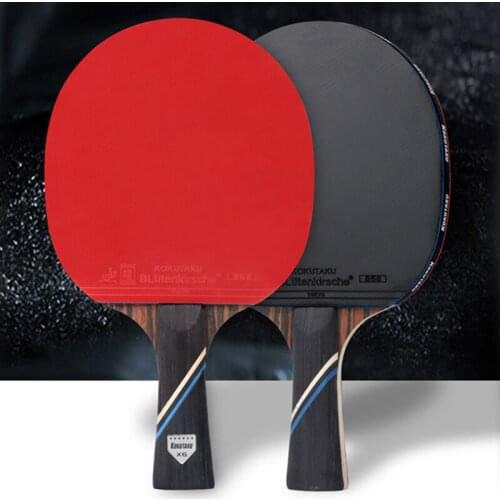 KOKUTAKU PingPong Paddles with Carbon Structure Lightweight Long Lasting Comfortable to Hand Best Gift for Sports Fans MC889