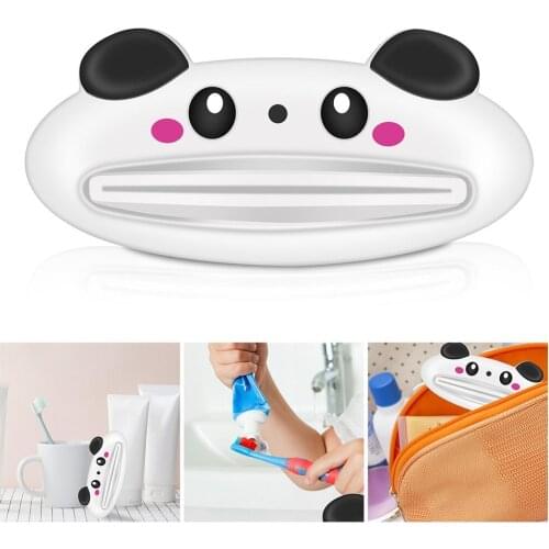 Cartoon Dispenser Squeeze Tube Squeezer Easy Press Toothpaste Tube Dispenser Rolling Holder Bathroom Lovely Tools Color Random