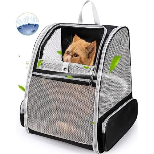 Foldable Cat Backpack Breathable Pet Carrier for Cats Dogs Outdoor Travel Pet Carrier Bag Double Shoulder Bag Cat Accessories