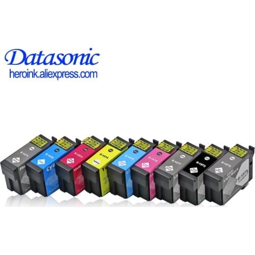 Datasonic 9 Colors Compatible Ink CartridgeT1571 - T1579 with Chip for EPSON STYLUS PHOTO R3000 InkJet Printer