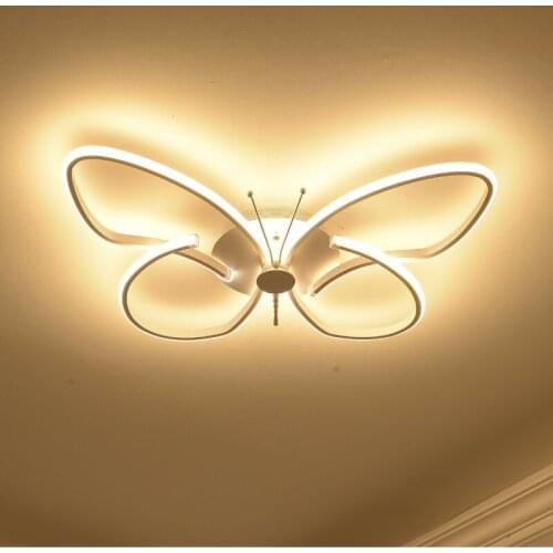 Free Shipping Modern Butterfly Cozy Ceiling Lamp Beside Lamp For Living Room Creative And Romantic Bedroom Lighting Simple Lamp