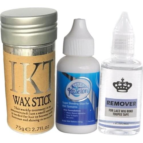 Super Lace Wig Glue Hair Bonding 38ml + Remover 30ml + Ultra Hold Got2b Hair Gel Wig Kits For Tape Toupee Lace Frontal System