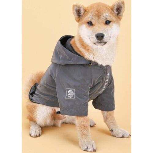 Reflective Pet Dog Winter jacket Hoodie Dog Clothes Waterproof Coat for Small Medium Large Dog Accessories Outdoor Pet Clothes