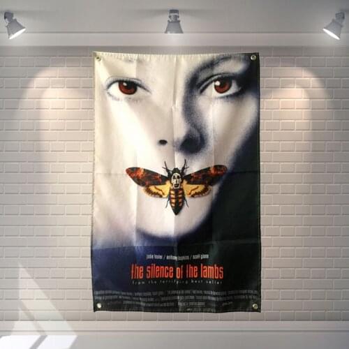 "The Silence of the Lambs" Movie Banners Hanging Flag Poster Wall Sticker Cafe Restaurant locomotive club Live Background Decor