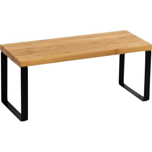 Bamboo Japanese style iron bathroom accessories kitchen wall shelf solid wood multi-layer seasoning rack salt soy sauce vinegar