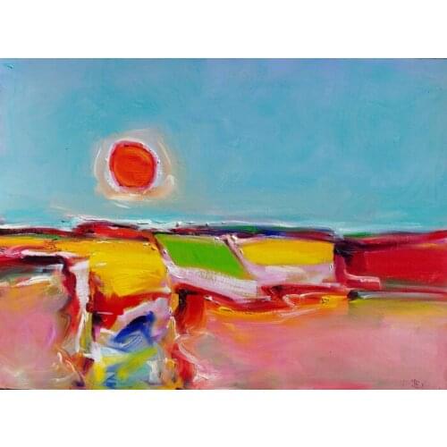 High quality Oil painting Canvas Reproductions Summer in Greece by Florin Popei L hand painted