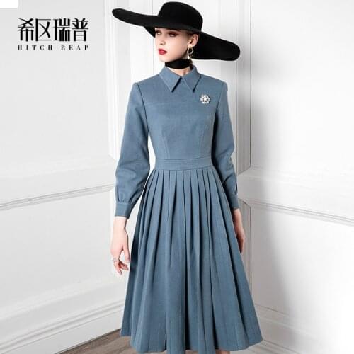 High End French Hepburn Small Fragrance Retro Celebrity Temperament Tweed Dress WomenS Waist Slim Autumn And Winter New Product