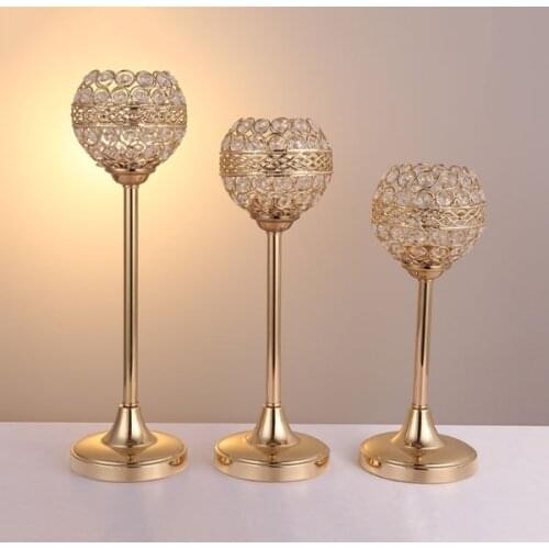 High Quality Crystal Candlestick Luxury Crystal Silver Wedding Deco Candle Holder Handmade Crystal Candle Holder Home Decorative