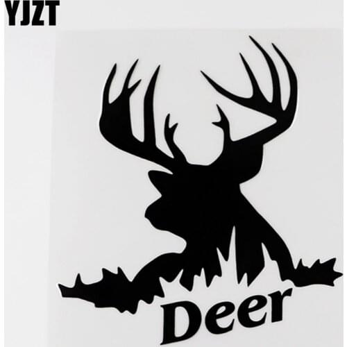 YJZT 14CMX15.5CM For Animal Deer Fashion Vinyl Car Sticker Decal Car-styling 8C-0042