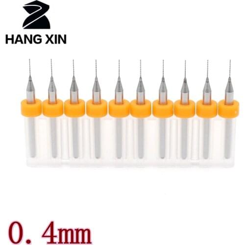 0.4mm 0.45mm 10pcs / set Tungsten Carbide Dremel PCB Drill Walkthrough Wood Hole Router Router Drilling