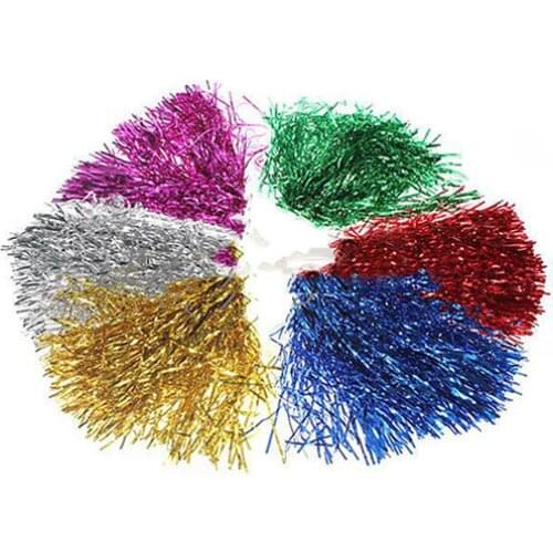 1Pc Metallic Cheerleader Cheer Cheerleading Dance Party Team Match Sports Pom Poms