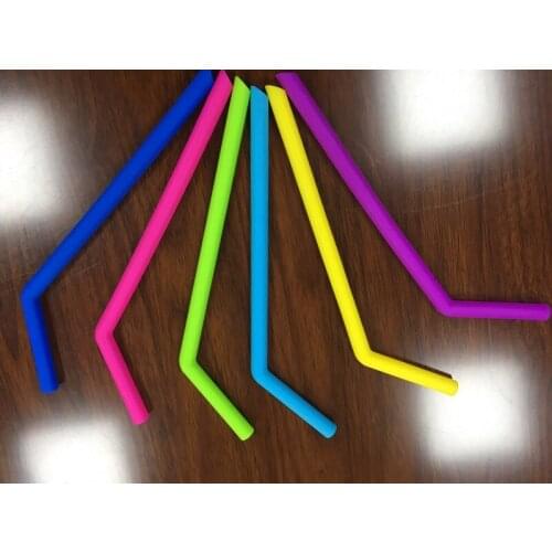 120pcs/lot 25*1.1cm Reusable Drinking Straw Silicone Straws For Home Party Barware Accessories