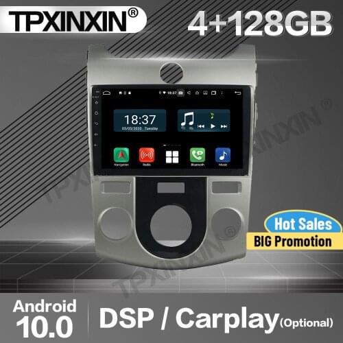 128G Carplay Car Radio 2 Din Stereo Receiver Android 10 For Kia Cerato Forte 2008 2009 2010 2011 2012 GPS Player Auto Audio Unit
