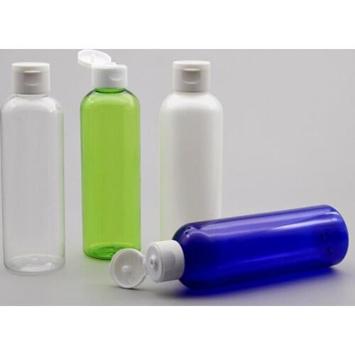 200ml Flip Top travel Bottle Make Up Perfume Oil Refillable Shampoo Facial Cream Storage Containers Shower Gel shampoo Bottle