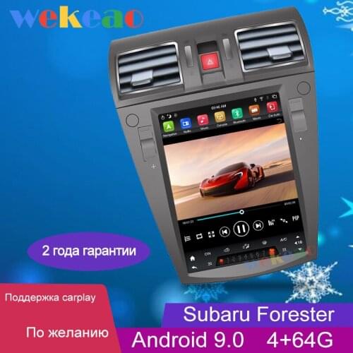 Wekeao 10.4" Vertical Screen Tesla Style 1Din Android 9.0 Car Radio Automotivo For Subaru Forester Car Dvd Player GPS Navigation