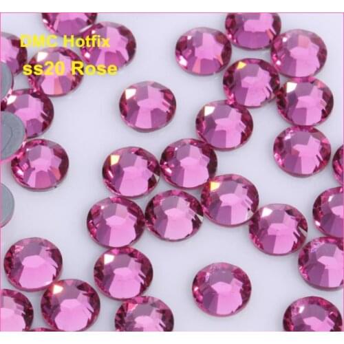 Free Shipping! 1440pcs/Lot, ss20 (4.8-5.0mm) High Quality DMC Rose On Rhinestones / Hot fix Rhinestones