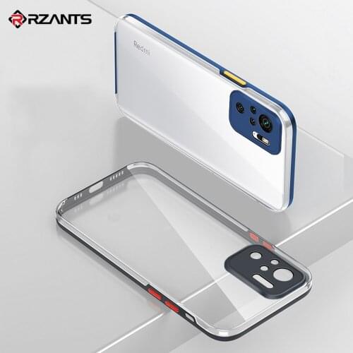 Rzants For Xiaomi Redmi Note 10 10S 4G 5G Redmi Note 10 Pro Max Case HD Transparent [Dazzle] Color Keys High Clear Hard Cover
