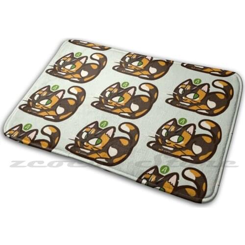 Tortie Soft Mat Doorway Non-Slip Water Uptake Carpet Cat Neko Tortie Calico Tortoise Shell Cat Cats Kitty Gato Gatito