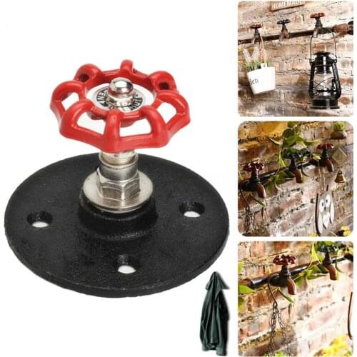 WALL DOOR HOME METAL STICKY HOOK HANGER HOLDER HAND WHEEL KEYS COAT HAT HOOK, INDUSTRIAL MULTI USES HOOKS