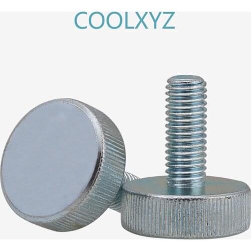 Gb835 flat head hand screw knurled large round head bolt hand tight adjusting screw m3m4m5 10PCS